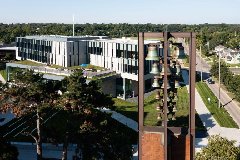 ϲʷ¼ bell tower in front of the Learning Commons